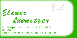 elemer lumnitzer business card